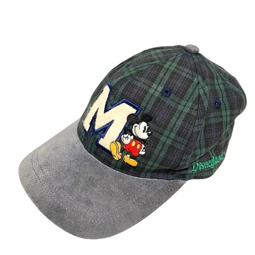 Vintage Disney- Goofy Hat Co. - Mickey Mouse Plaid Adjustable Hat 1990's in OS